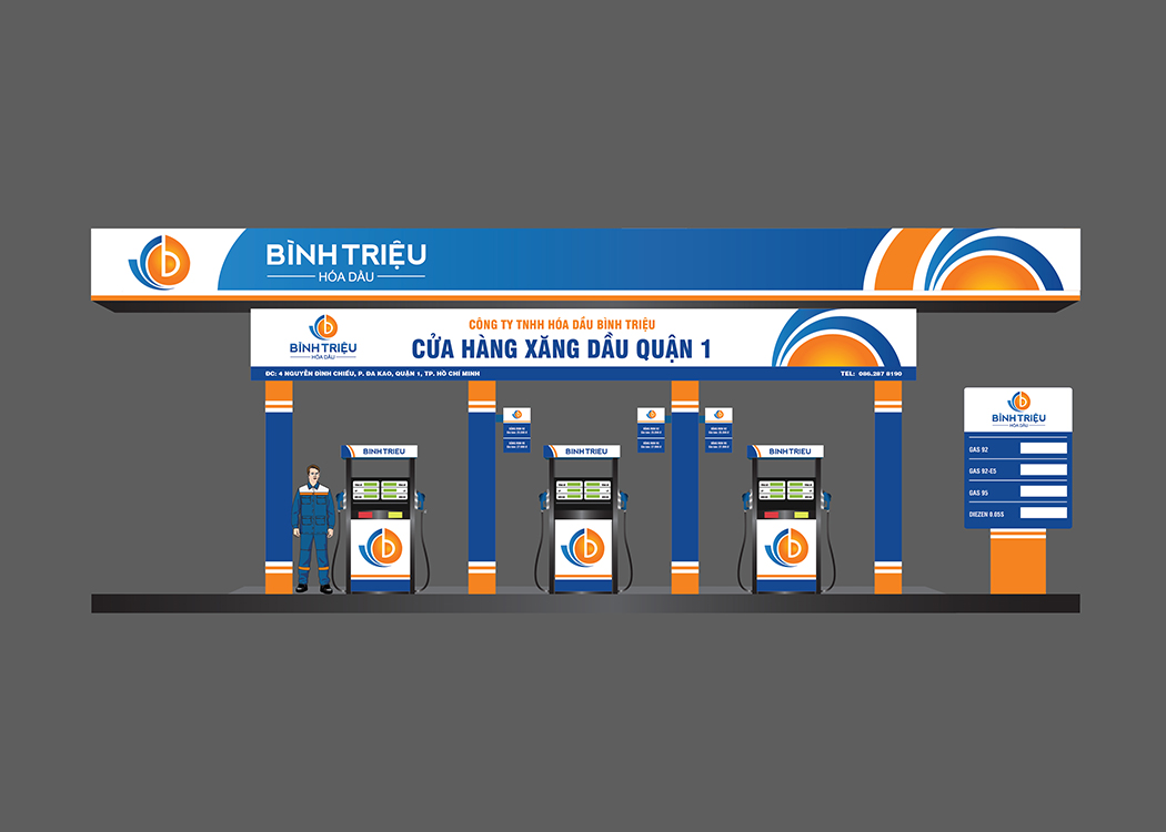 BÌNH TRIỆU - Thiết kế logo và hệ thống nhận diện thương hiệu công ty hoá dầu Bình Triệu